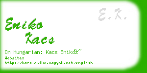 eniko kacs business card